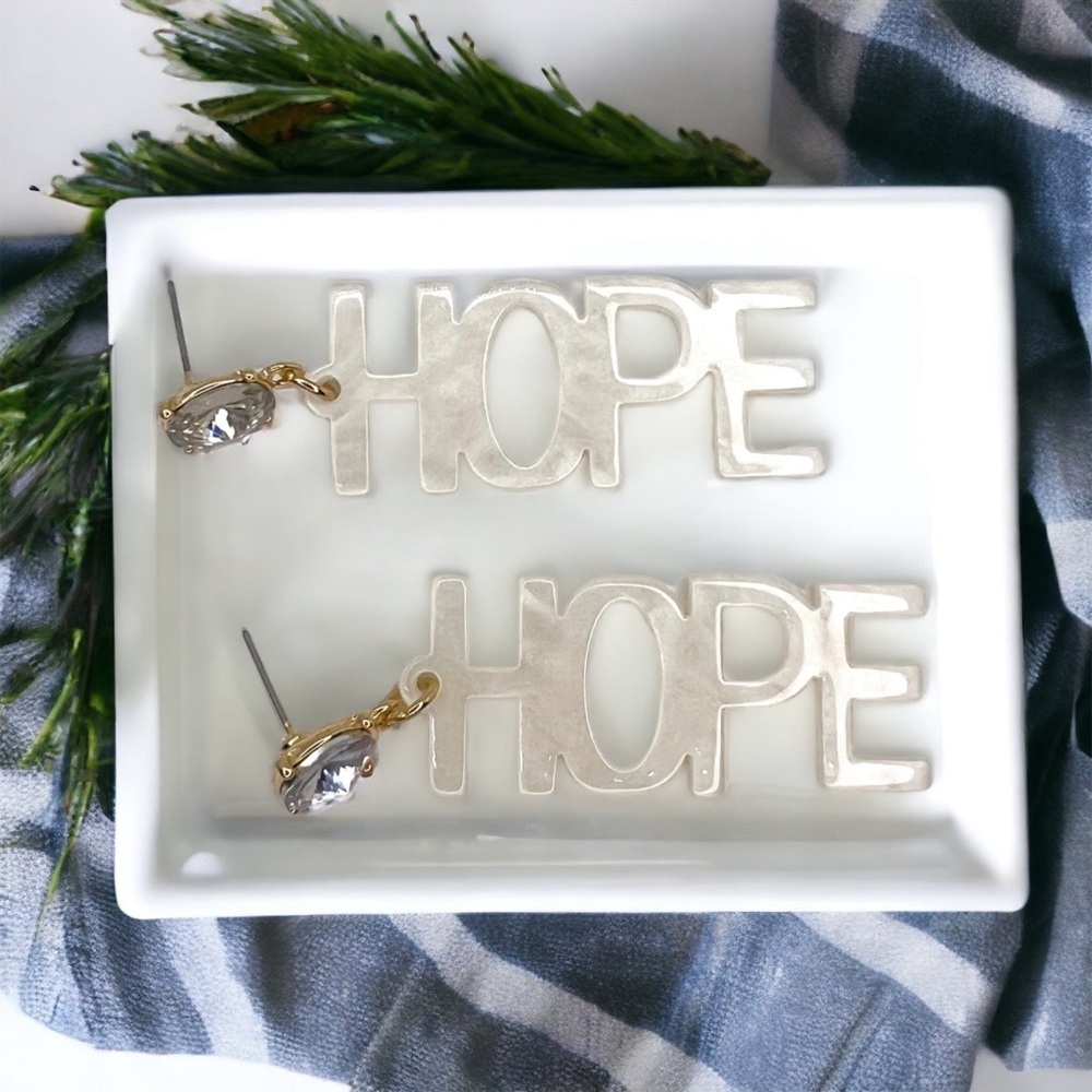 Wear Your Hope: Inspirational Dangle Earrings | Perfect Motivational Gift! NWT